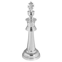 Skulptur Wohnling Silberfarben B: 22 cm - Silberfarben, MODERN, Metall (22/70/22cm) - MID.YOU