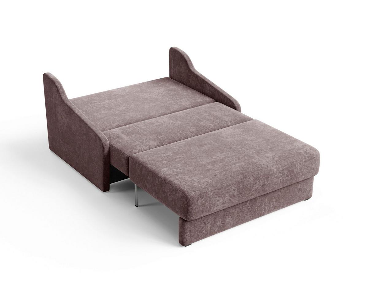 Schlafsofa Fly Bordeaux, B: 136 cm - Bordeaux/Schwarz, Design, Textil (136/86/113cm) - MID.YOU