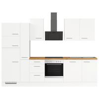 Küchenzeile ohne Geräte 310 cm Weiß - Eichefarben/Weiß, Design, Holzwerkstoff (310cm) - Impuls