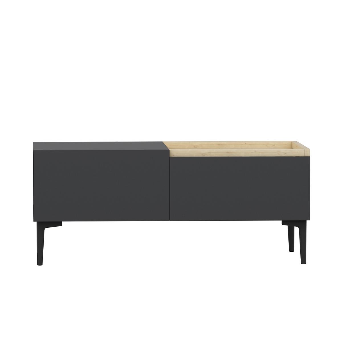 Couchtisch Mia Anthrazit/eichefarben B: 92 Cm - Eichefarben/Anthrazit, Design, Holzwerkstoff/Metall (92/45/39cm) - Livetastic