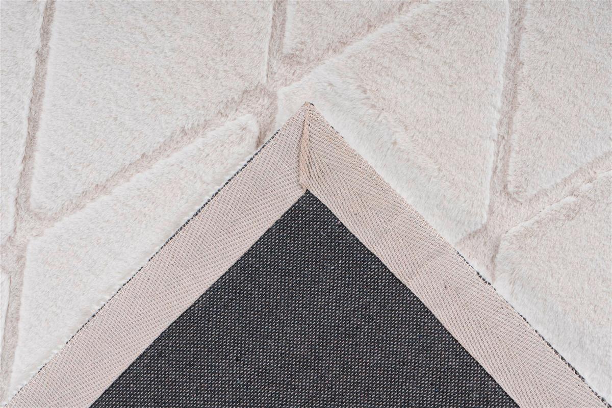 Teppich Creme, Weiß Vivica 225, BxL: 80x150 cm - Creme/Weiß, KONVENTIONELL, Textil (80/150cm)
