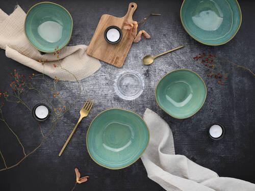 Schale 19679 Bas. Bio Oliv, Bowl - Olivgrün, Trend, Keramik - Creatable