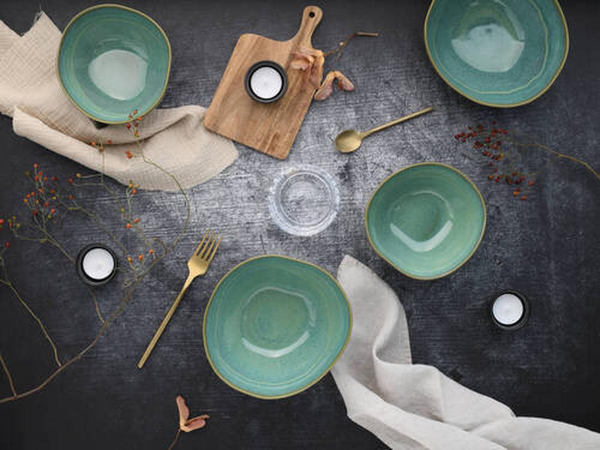 Schale 19679 Bas. Bio Oliv, Bowl - Olivgrün, Trend, Keramik - Creatable