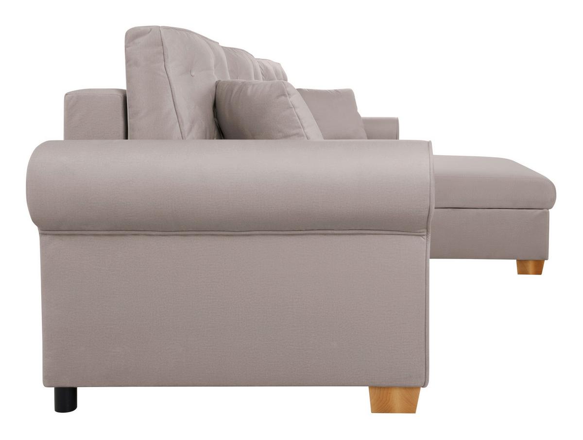 Ecksofa Arles, Taupe 1 S: 266x161 Cm - Taupe/Buchefarben, Design, Textil (266/161cm) - MID.YOU