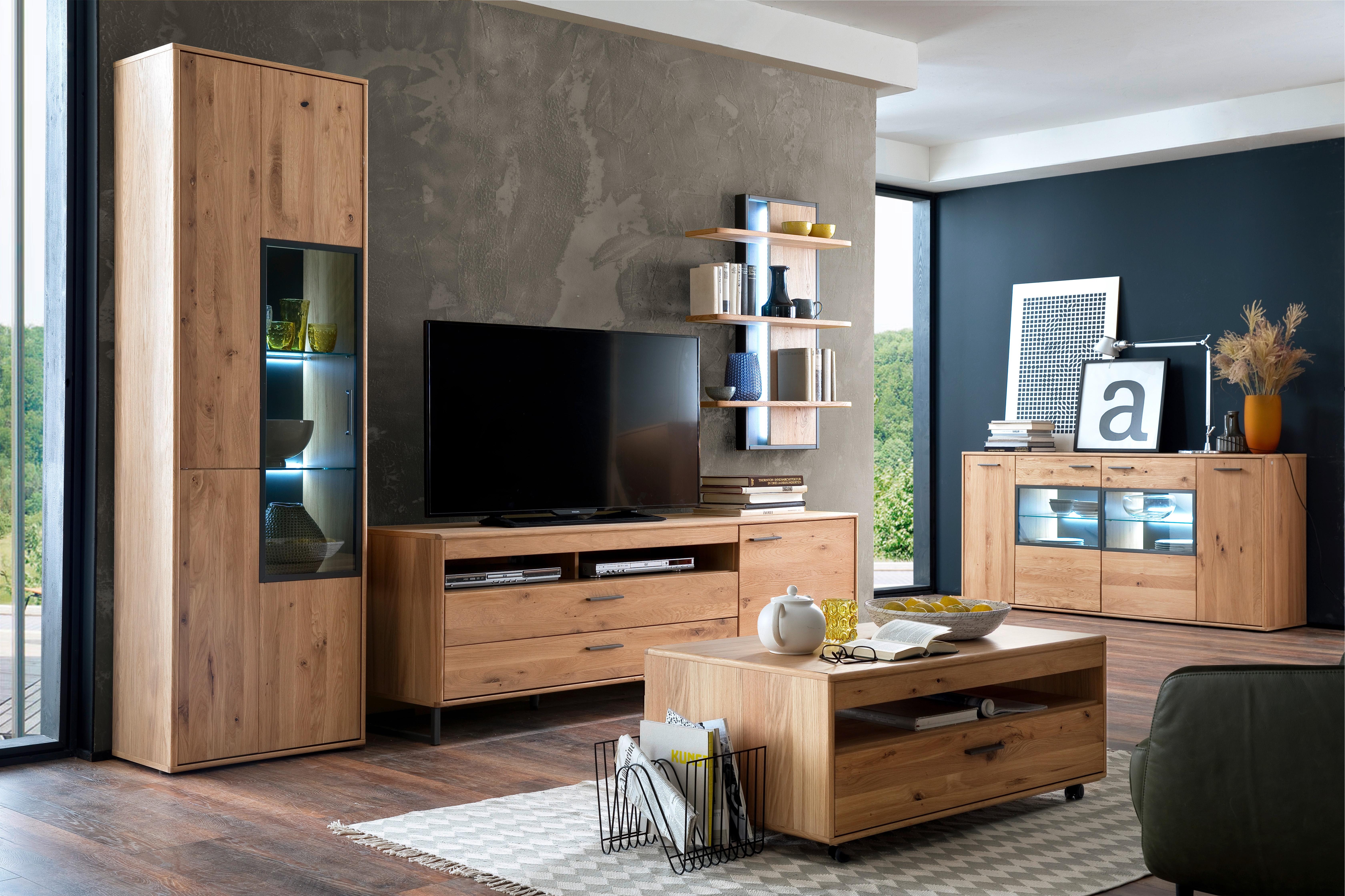 Couchtisch mit Lade Portland Eichefarben - Eichefarben, Design, Holz/Holzwerkstoff (115/65/45cm) - Livetastic