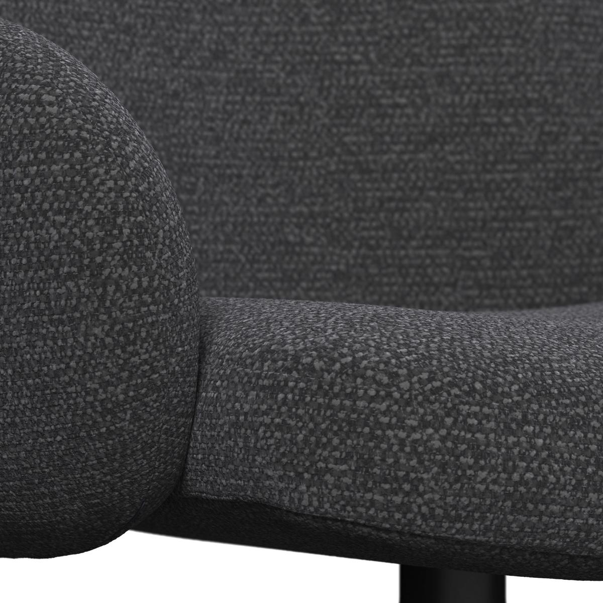 Židle Josea s područkami, šedá - šedá/černá, Moderní, kov/dřevo (64/85/63cm) - Bessagi Home