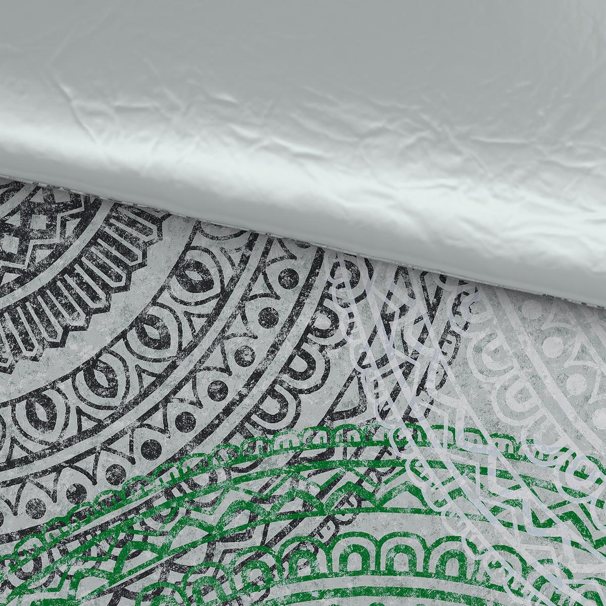 Bettwäsche Java - Grau/Grün, ROMANTIK / LANDHAUS, Textil - James Wood