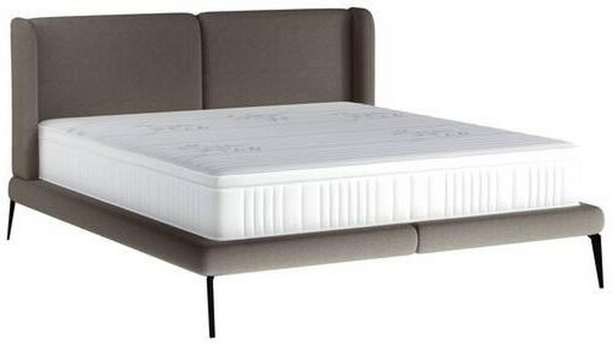 Polsterbett Tessina Now Or Never - Dunkelgrau/Schwarz, MODERN, Textil (180/200cm) - Livetastic