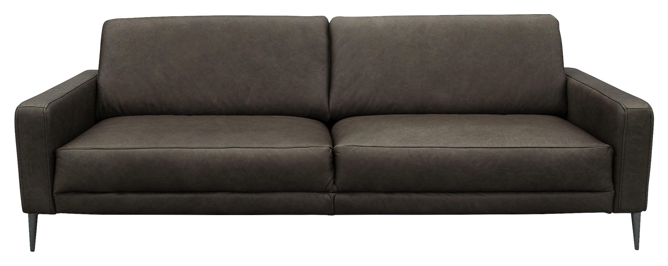 3,5-Sitzer Spring, Fango B: - Fango/Schwarzchrom, Design, Leder (207/85/92cm) - Livetastic