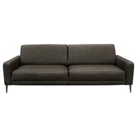 3,5-Sitzer Spring, Fango B: - Fango/Schwarzchrom, Design, Leder (207/85/92cm) - Livetastic