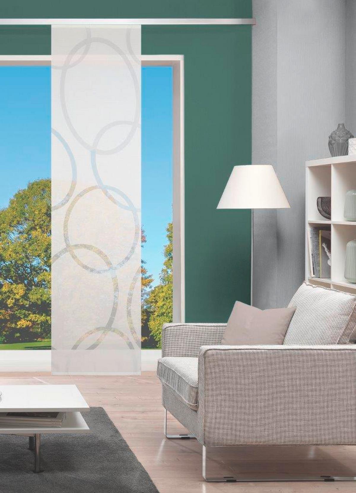 Flächenvorhang Pinalo - Ecru, Design, Textil (60/245cm)