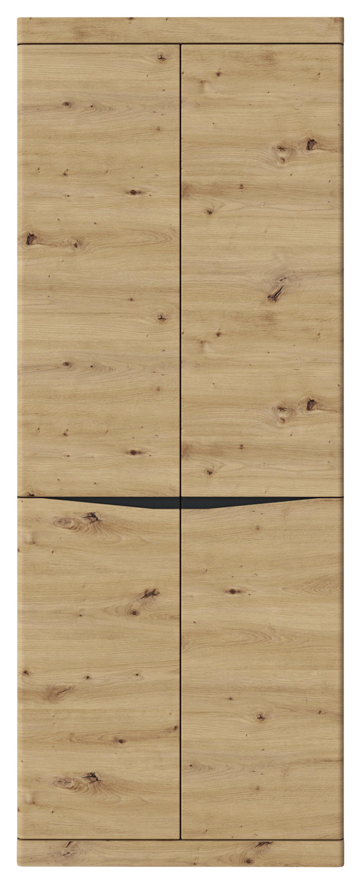 Schrank Turino B: 75,8 Cm - Anthrazit/Eiche Artisan, Trend, Holzwerkstoff (75,8/196,5/39,9cm)