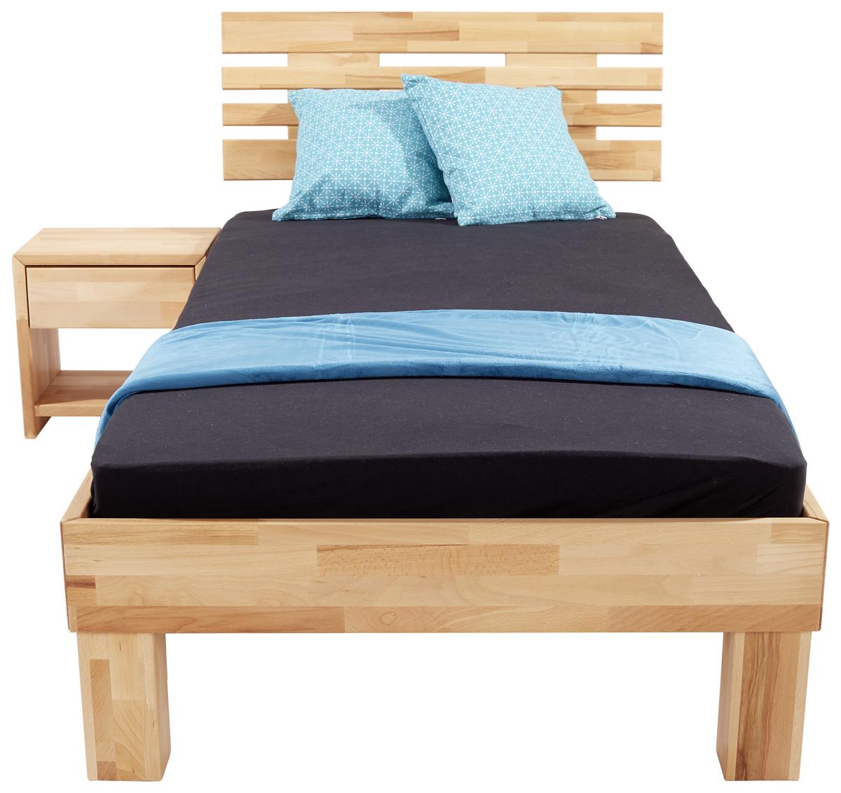 Massivholzbett 90x200 Cm Elisabeth Buche - Kernbuche, KONVENTIONELL, Holz (90/200cm)