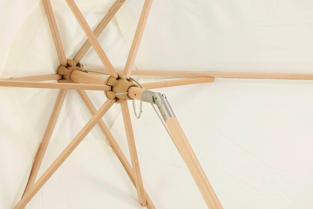 Sonnenschirm Corypho - Weiß, KONVENTIONELL (250/232cm) - Gardenson