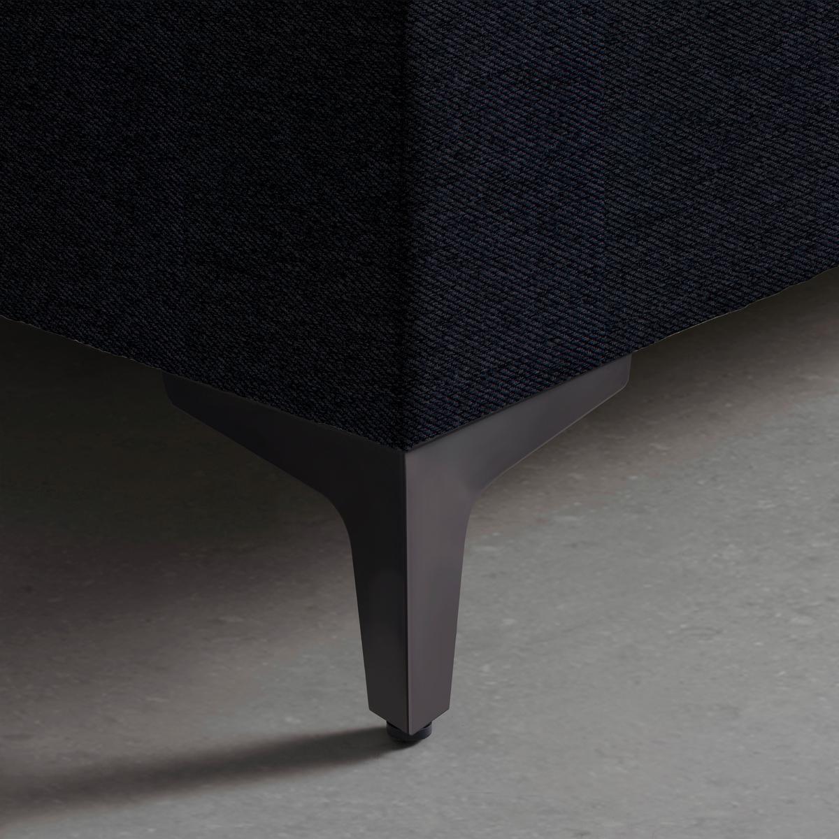 Boxspringová postel BARI 140/200, černá - černá, Konvenční, kov/textil (140/200cm) - Mömax