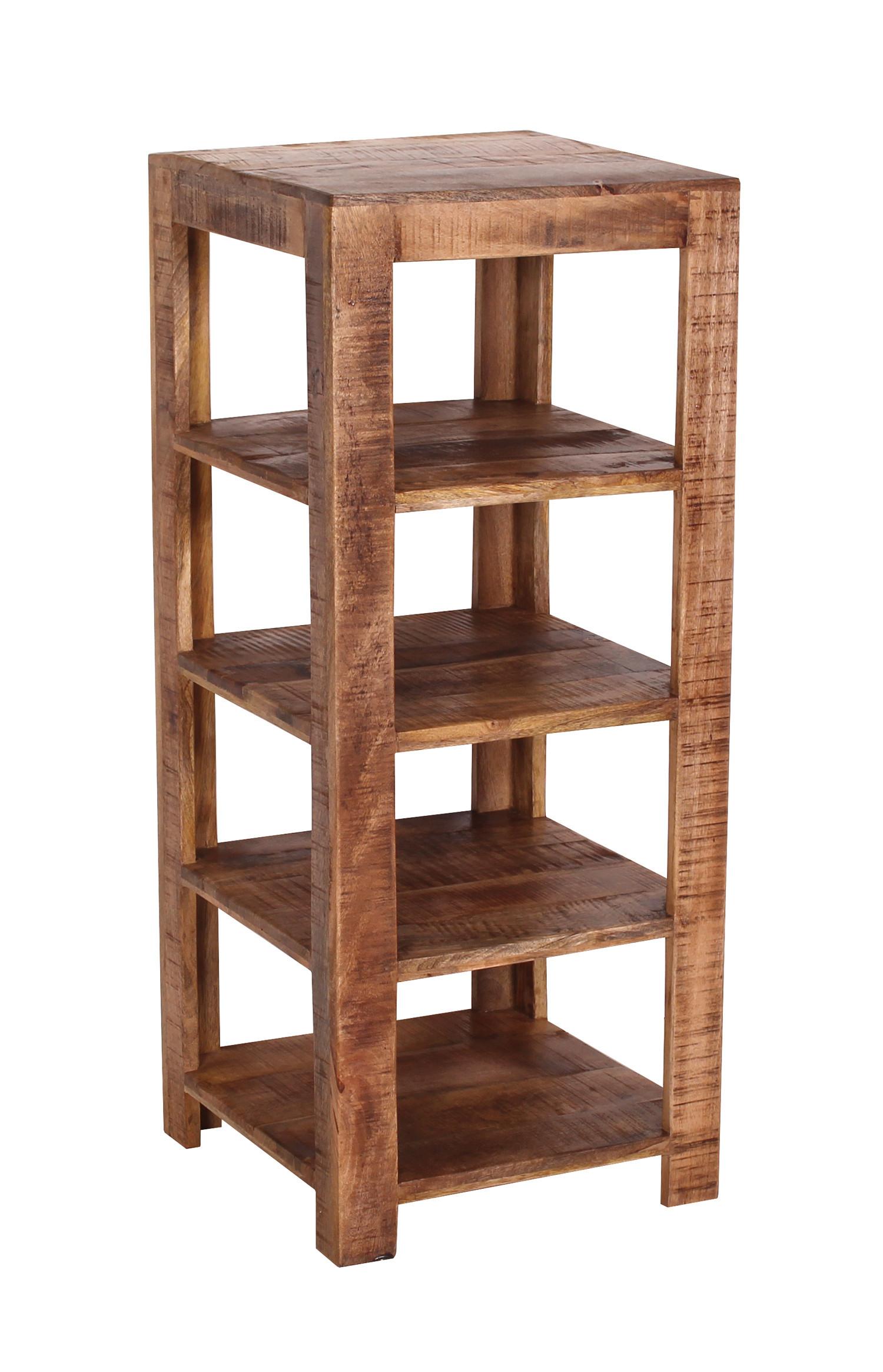 Regal Mangolz B: 44cm - Naturfarben, Design, Holz (44/105/44cm) - MID.YOU
