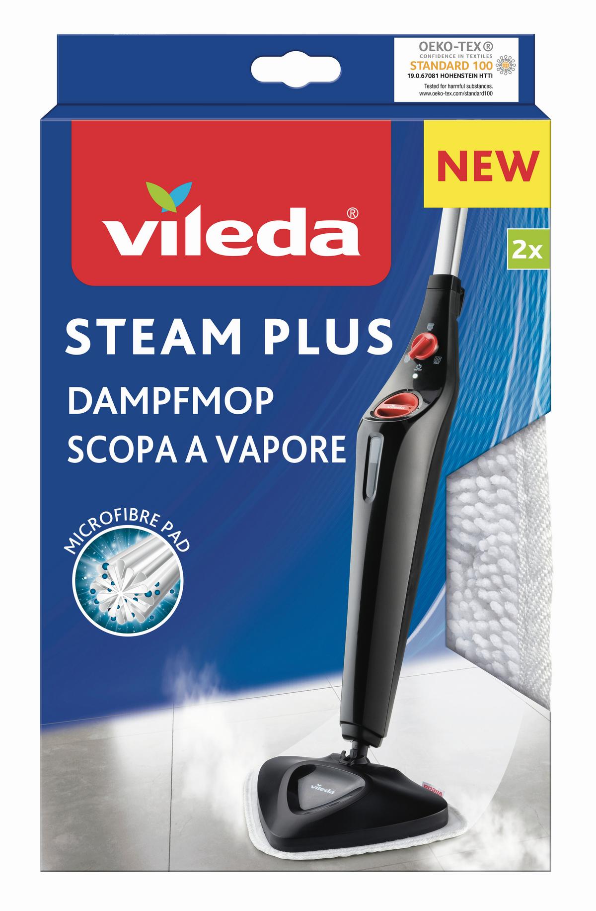Wischbezug Vileda-Steam Plus - Weiß, Basics, Textil (25/17/27,5cm) - Vileda