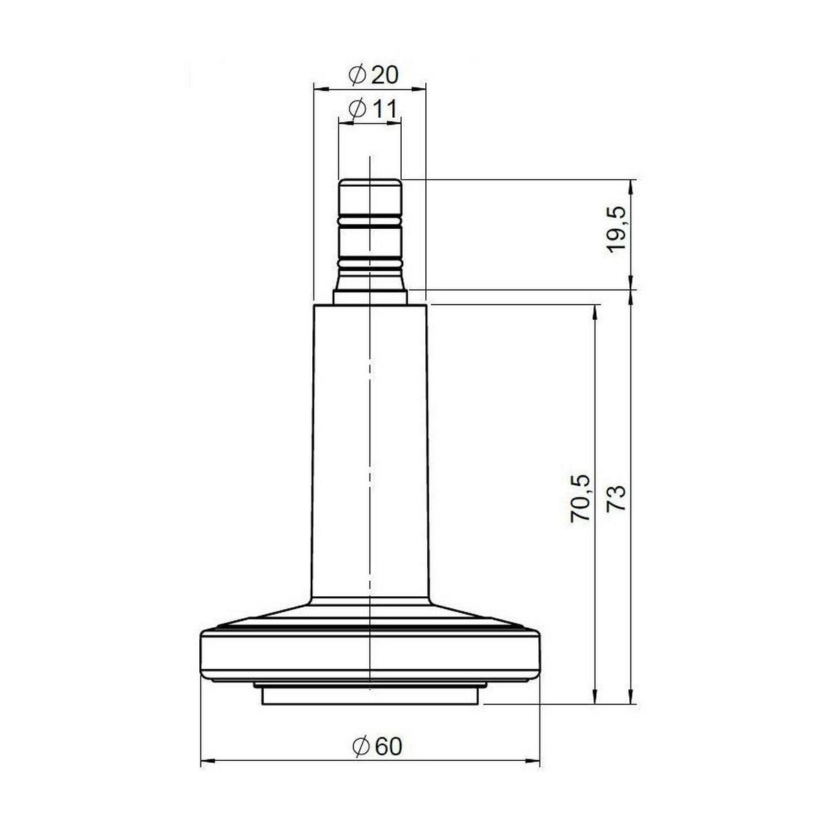 Bürostuhlgleiter Stato-m Schwarz Ø 6 Cm 5er-Set - Schwarz, Basics, Kunststoff/Metall (6/7,3/6cm) - MID.YOU