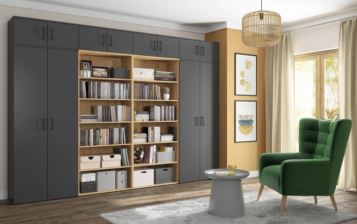 Komód Multistauraum - grafitszürke, Modern, faalapú anyag (80/83/52cm) - Carryhome