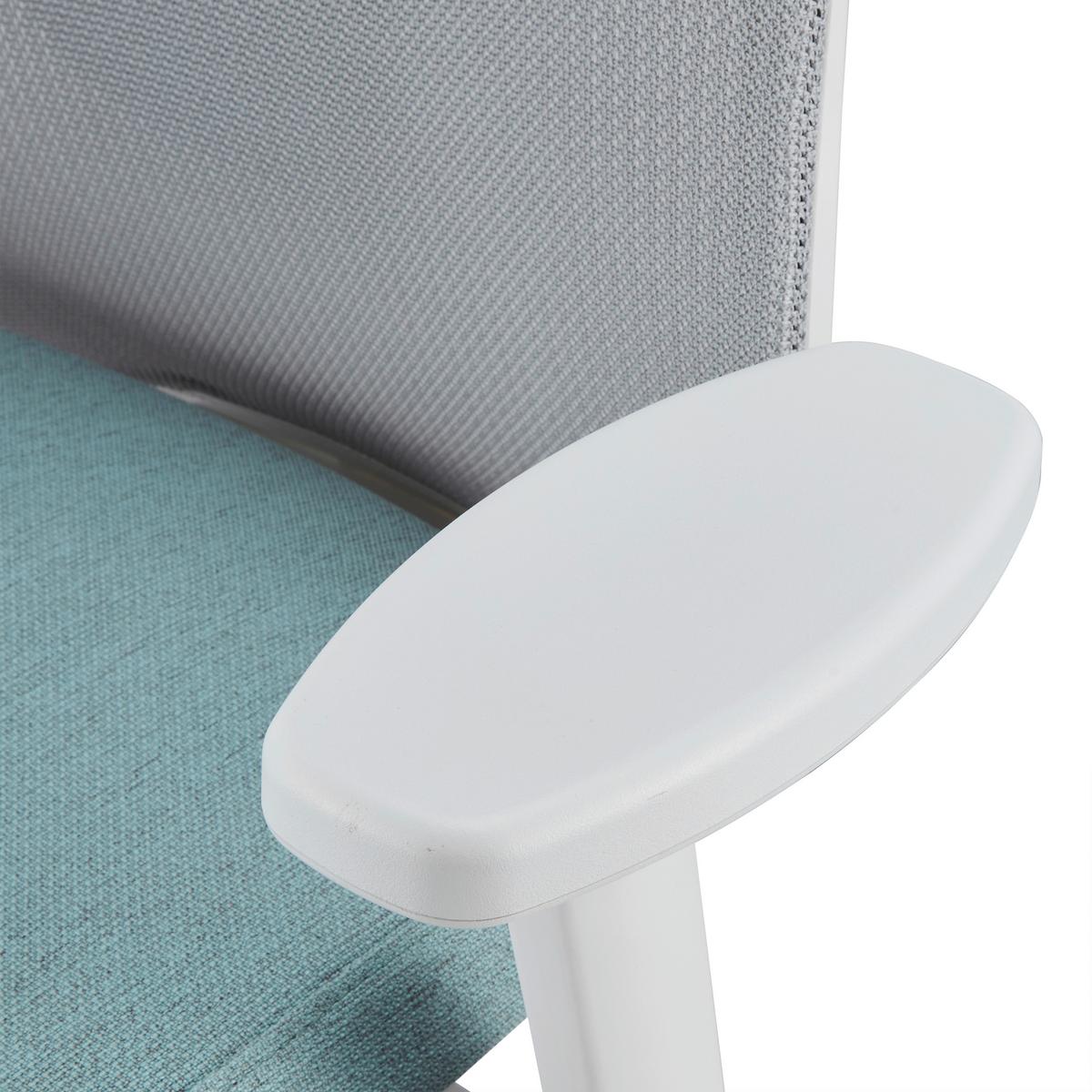 Drehstuhl Skandis Pro Weiß/Mintgrün B: 71cm - Weiß/Mintgrün, MODERN, Kunststoff/Textil (71/131/66cm) - MID.YOU