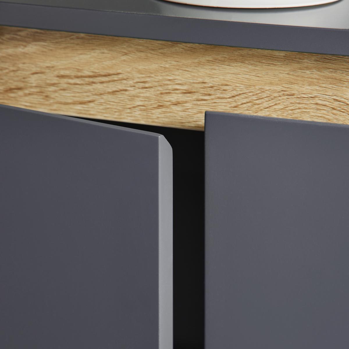Spodní skříňka MASSIMO tmavě šedá - barvy stříbra/tmavě šedá, Moderní, plast (60/59/30cm) - Bessagi Home