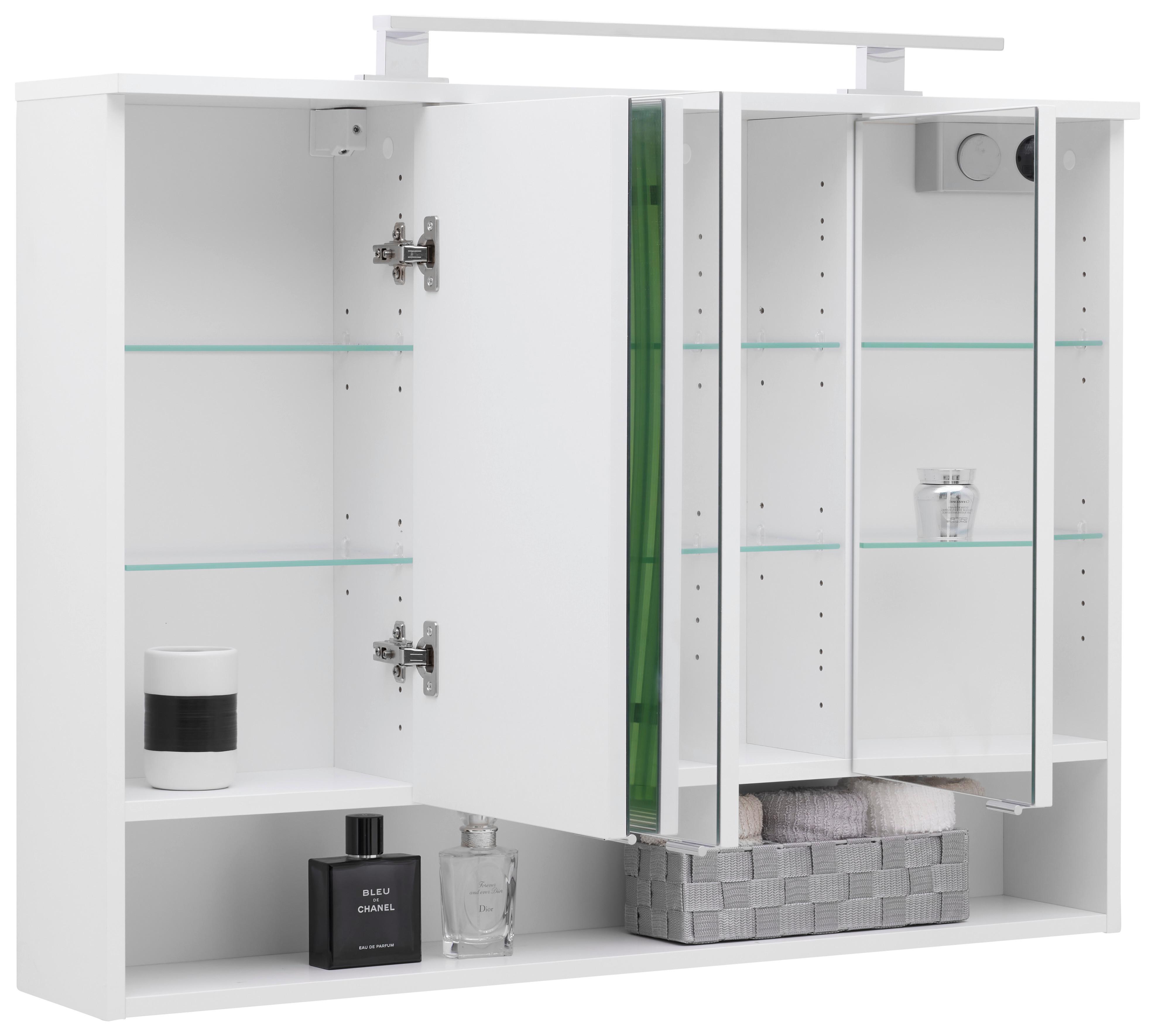 Spiegelschrank Fresh Mit Led 3-Türig Bht: 60x75x20 Cm