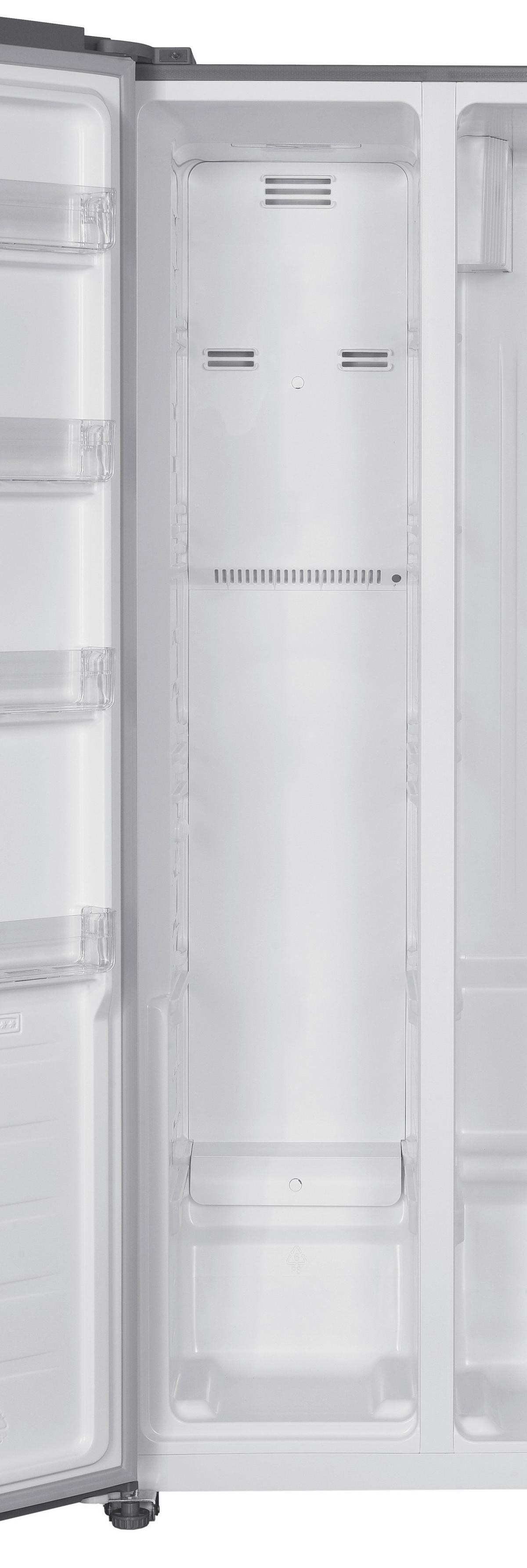 SIDE-BY-SIDE Schwarz B: 91cm - Schwarz, Trend, Glas/Kunststoff (91/177/59cm) - Respekta