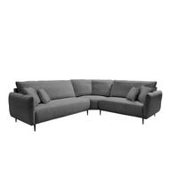 Ecksofa Vanilla Grau S: 294x256 Cm - Schwarz/Grau, Design, Textil (294/256cm) - Livetastic
