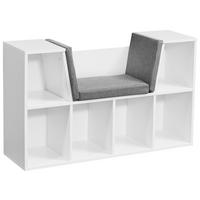 Regál bílý - Moderní, kompozitní dřevo (101,5/61,5/30cm) - MID.YOU