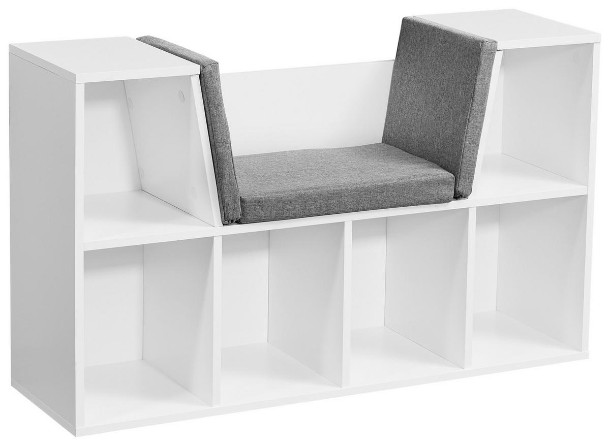 Regál bílý - Moderní, kompozitní dřevo (101,5/61,5/30cm) - MID.YOU