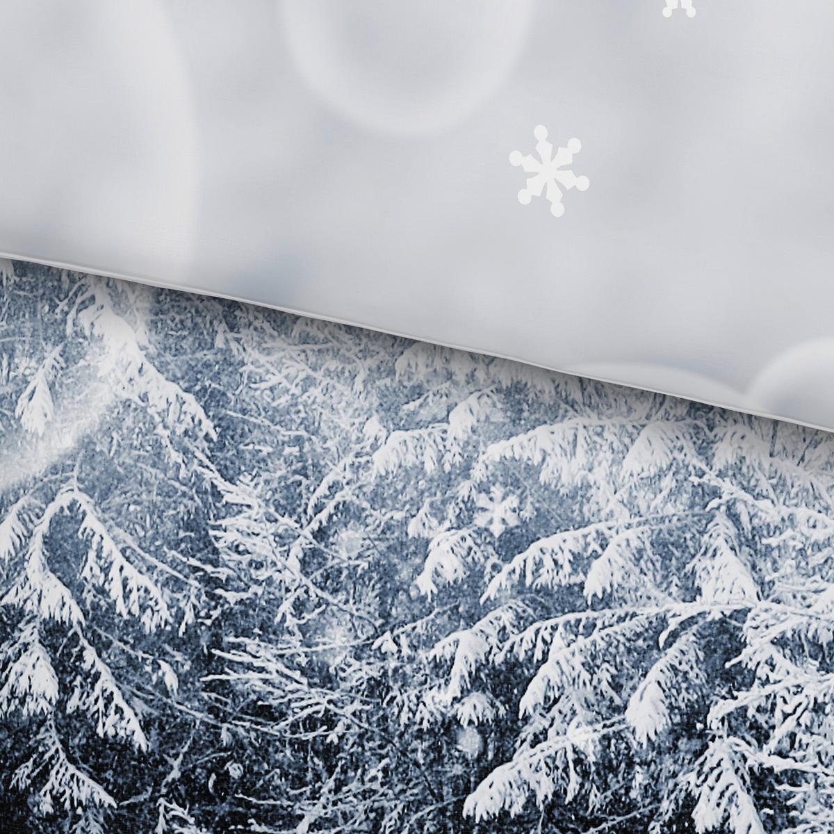 Bettwäsche Snowy - Blau/Weiß, MODERN, Textil - Luca Bessoni
