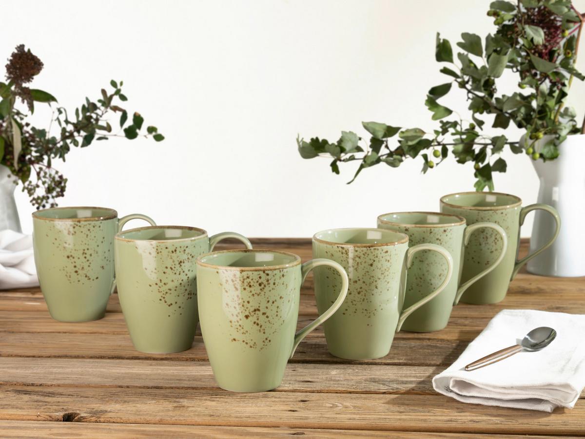 KAFFEEBECHERSET 22053 NATURE COLLECTION - Grün, Trend, Keramik (300ml) - Creatable