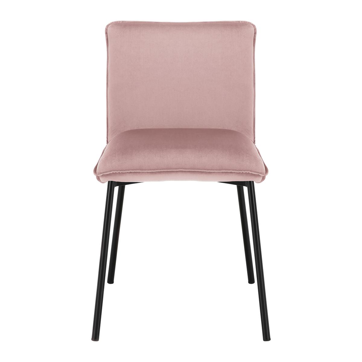 Židle DARLA růžová - růžová/černá, Moderní, kov/dřevo (49/81/55cm) - Bessagi Home