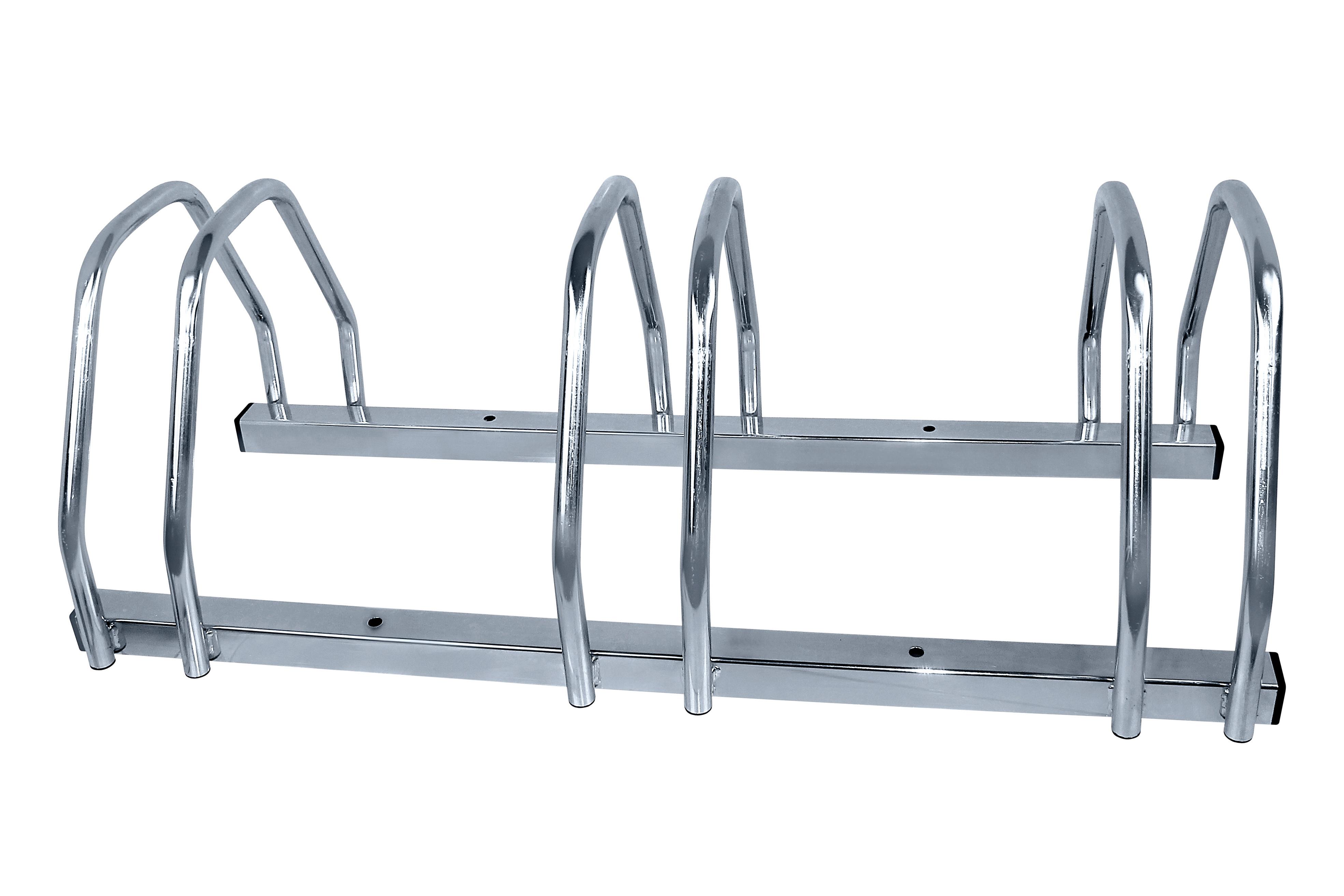 Fahrradständer für 3 Räder B/H/T: 72,3x30x25,2 cm - Alufarben, Basics, Metall (72,3/30/25,2cm)