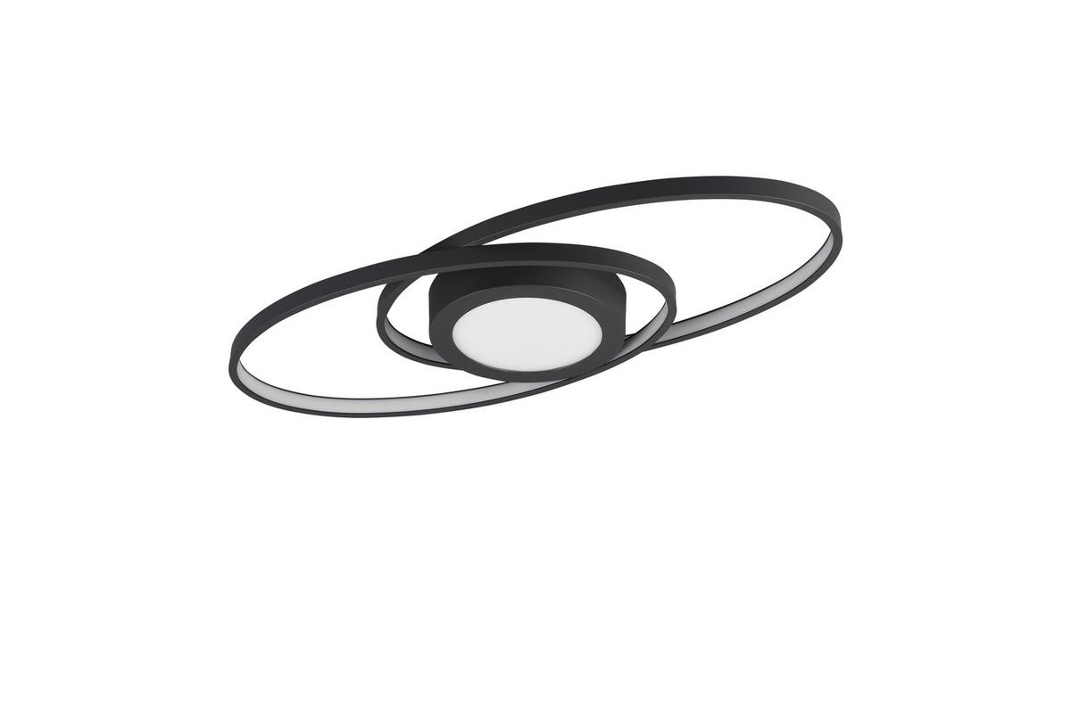 LED-Deckenleuchte Galaxy L: 23 cm, dimmbar - Anthrazit/Schwarz, Design, Metall (23cm)