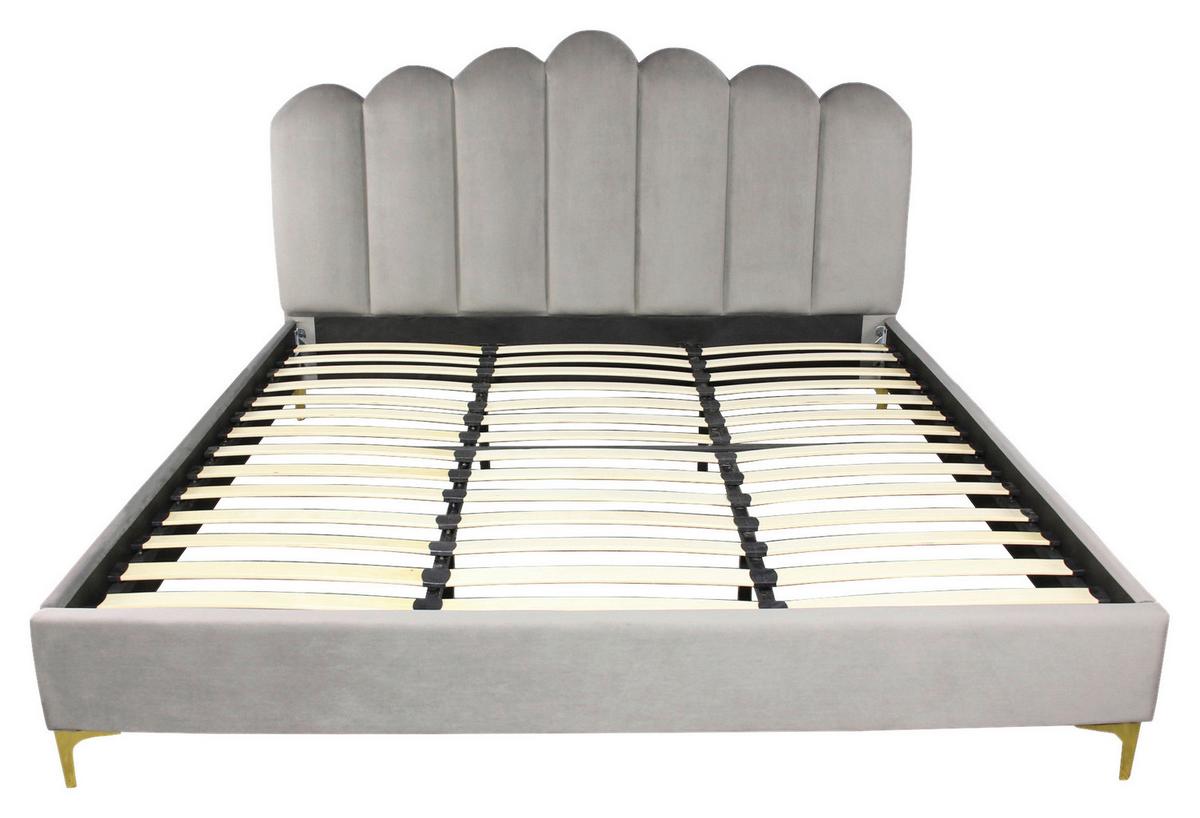 Kárpitozott Ágy Lucy 180/200 Cm - fekete/szürke, Modern, faalapú anyag/textil (180/200cm) - Livetastic