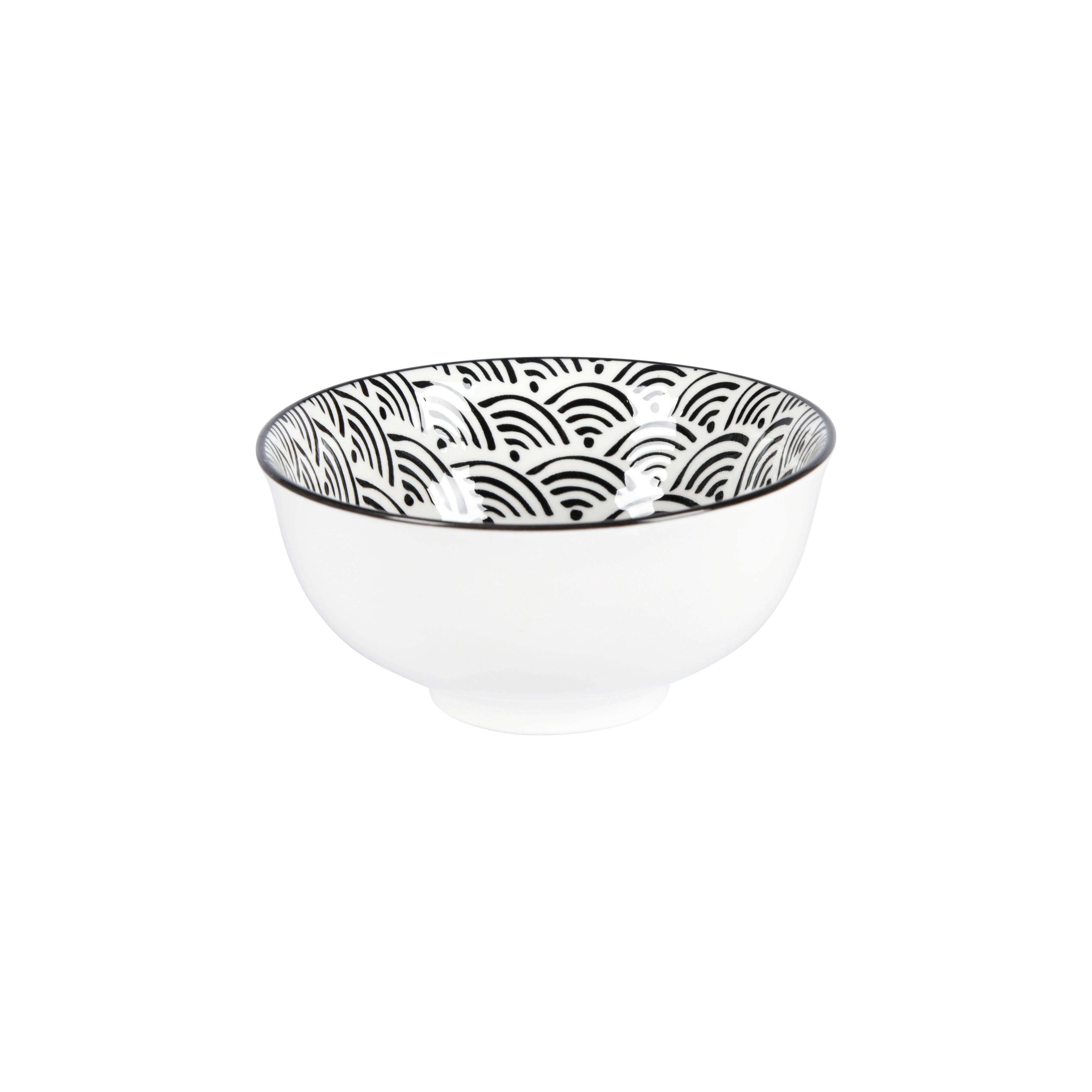 Miska na omáčku Shiva, Ø: 11,8cm - bílá/černá, Lifestyle, keramika (11,7/5,6cm) - Mömax
