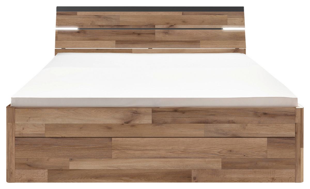 Ágykeret Mars 180/200 Cm - tölgyfa színű/sötétszürke, Konventionell, faalapú anyag (180/200cm) - MID.YOU