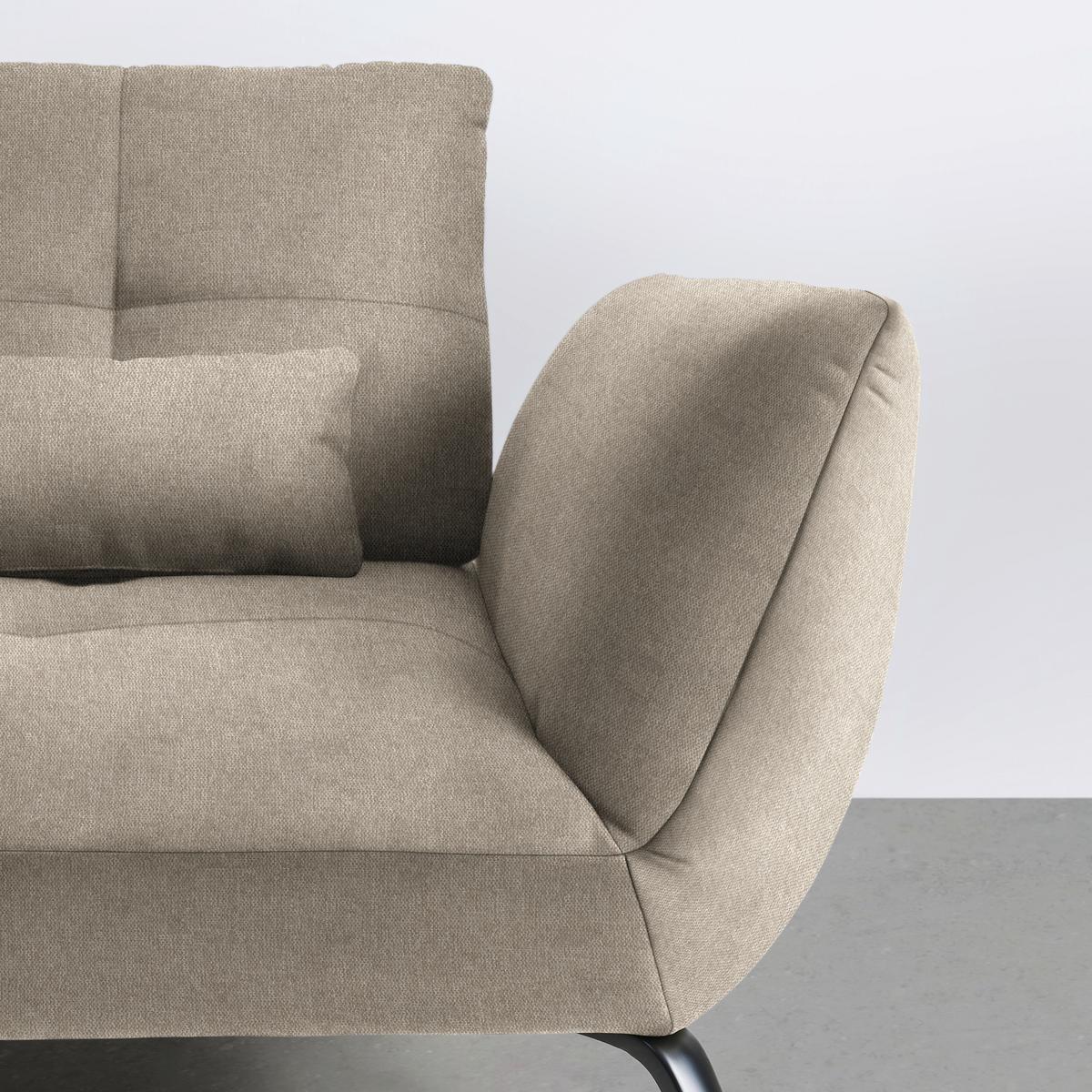 Rohová sedačka TRENDY, ľavá, écru - čierna/écru, Modern, kov/kompozitné drevo (250/93/310cm) - Premium Living