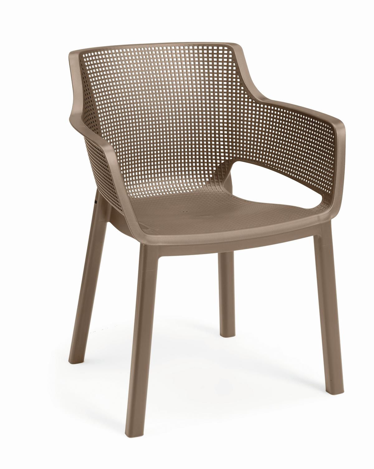 ZÁHRADNÉ RELAXAČNÉ KRESLO ELISA - cappuccino, Design, plast (61,5/78,4/53cm) - Ambia Garden