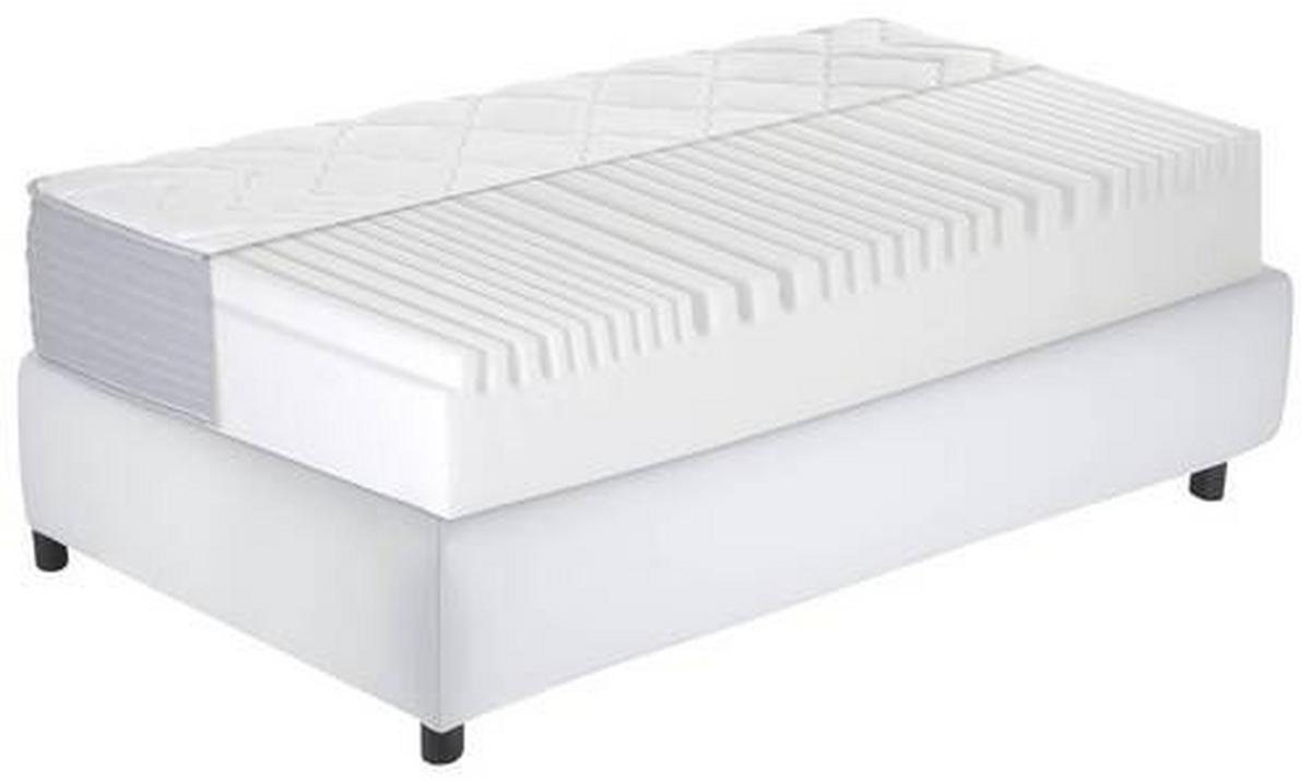 Viscomatratze Boxlike Wave 100x200 cm H2/H3 H: 30 cm - Weiß, Basics, Textil (100/200cm) - MID.YOU