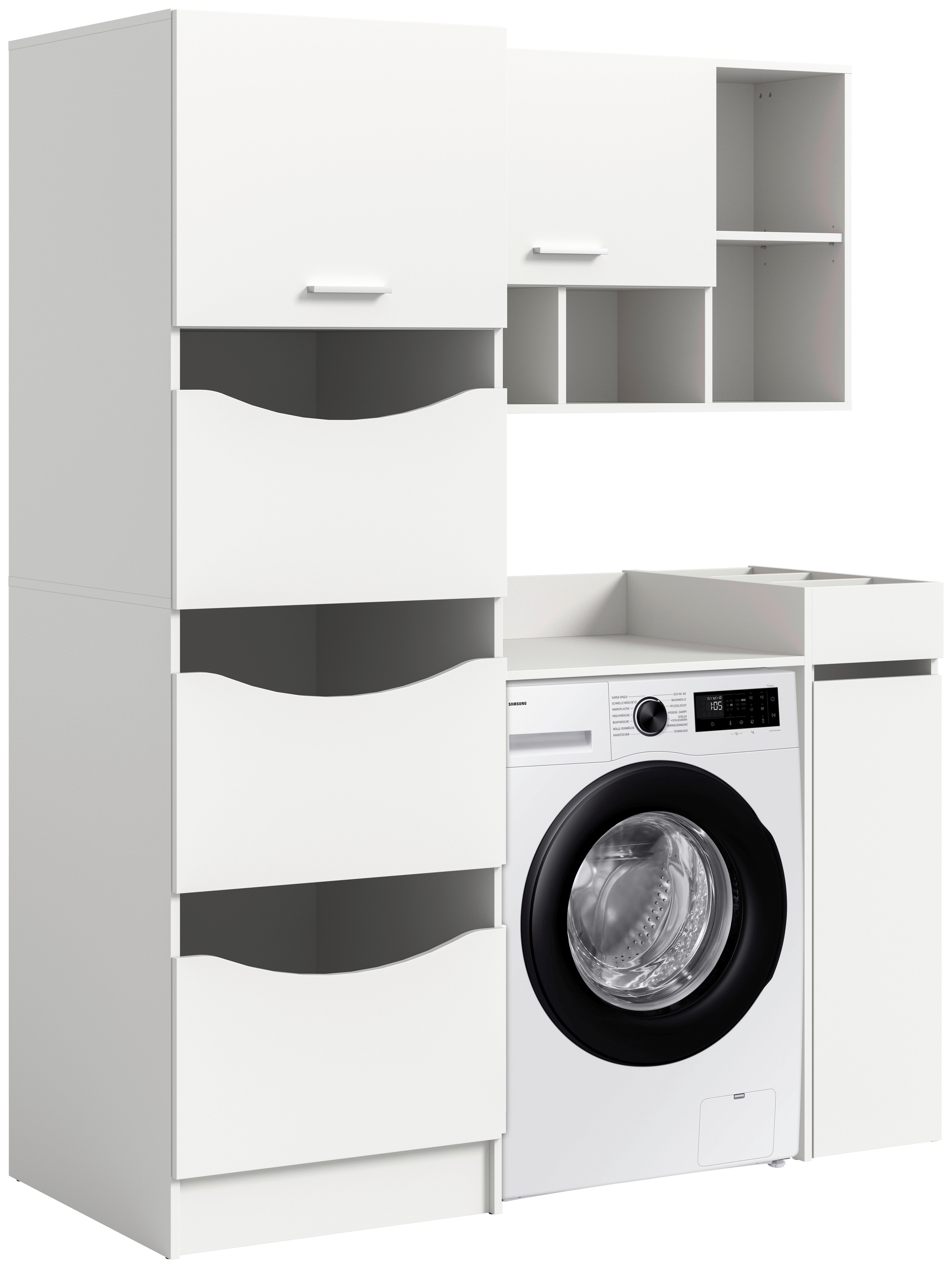 Práčovňa Free biela - biela, Basics, kompozitné drevo (145/195/62cm) - MID.YOU