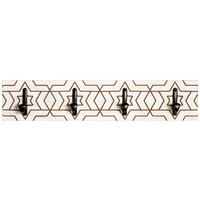 HAKENLEISTE LINA - Schwarz/Weiß, MODERN, Holzwerkstoff (60/13/6cm)