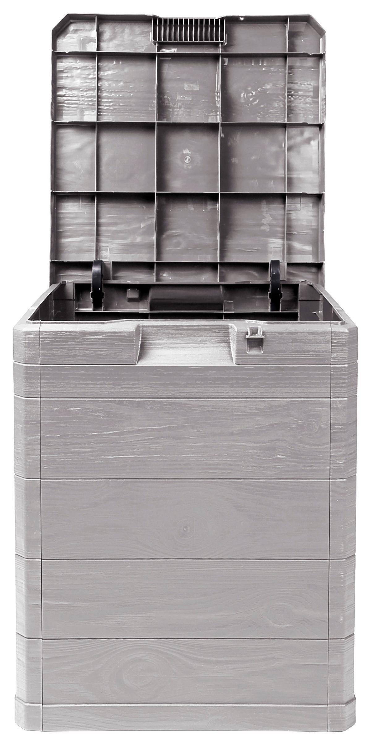 Kissenbox Madera Mini 44x50x43cm 90l Hellgrau - Hellgrau, Basics, Kunststoff (44/50/43cm)