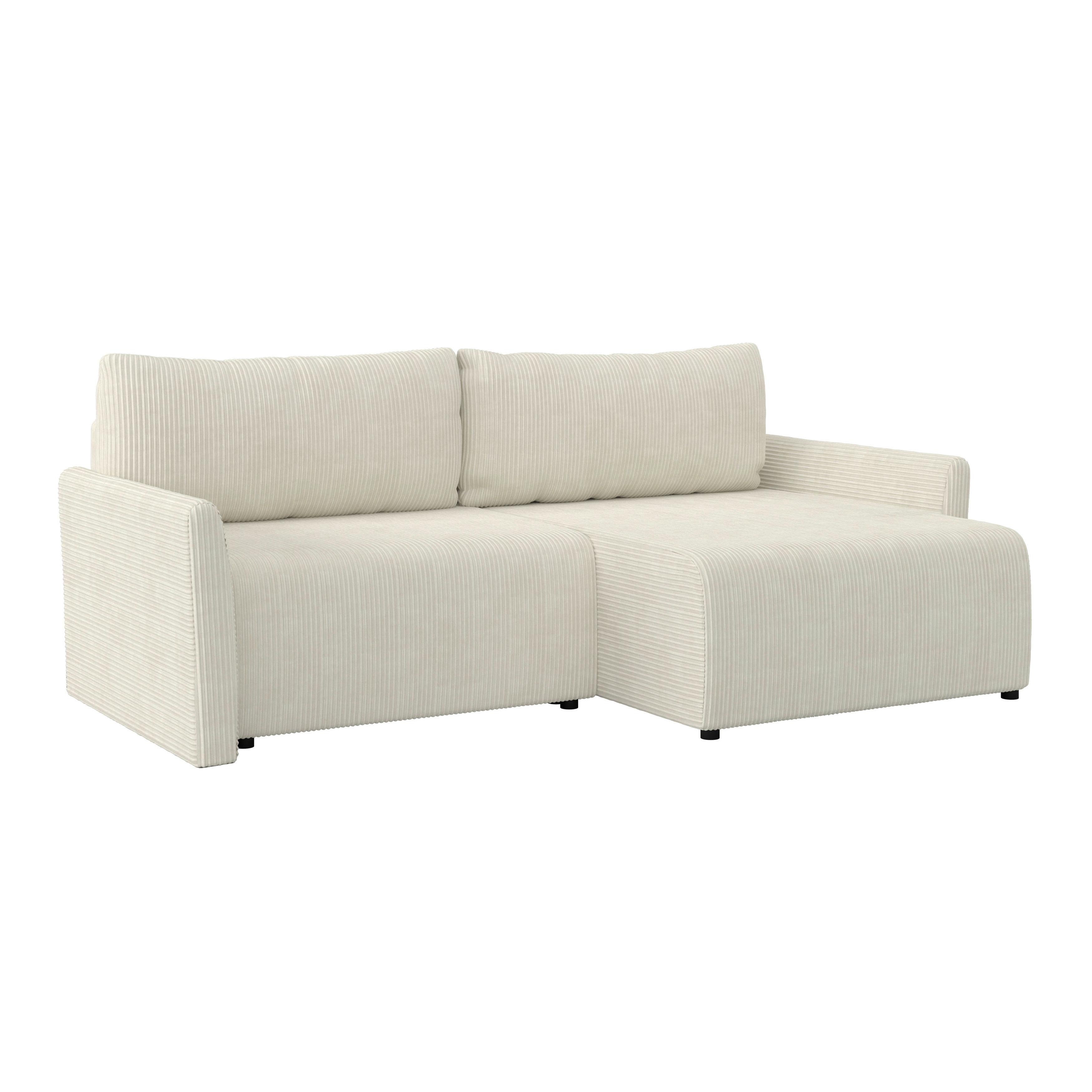 Ecksofa mit Bettfunktion Sonos Beige - Ecru/Beige, MODERN, Textil (228/146cm)