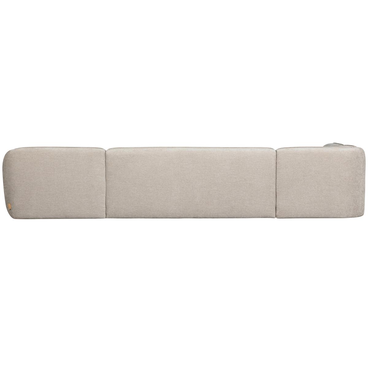 Ecksofa Polly Sandfarben U: 245x353x150cm - Sandfarben/Schwarz, Design, Textil (245/353/150cm) - Livetastic