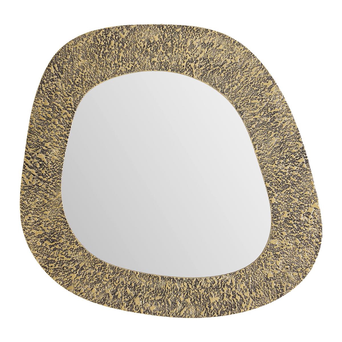 ZRKADLO RAMYA -TREND- - zlatohnedá, Lifestyle, kov/kompozitné drevo (71/79/3cm) - Premium Living