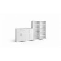 Aktenschrank Office Edition Weiß B: 337,6cm - Weiß, MODERN, Holzwerkstoff (337,6/185,6/33cm) - MID.YOU