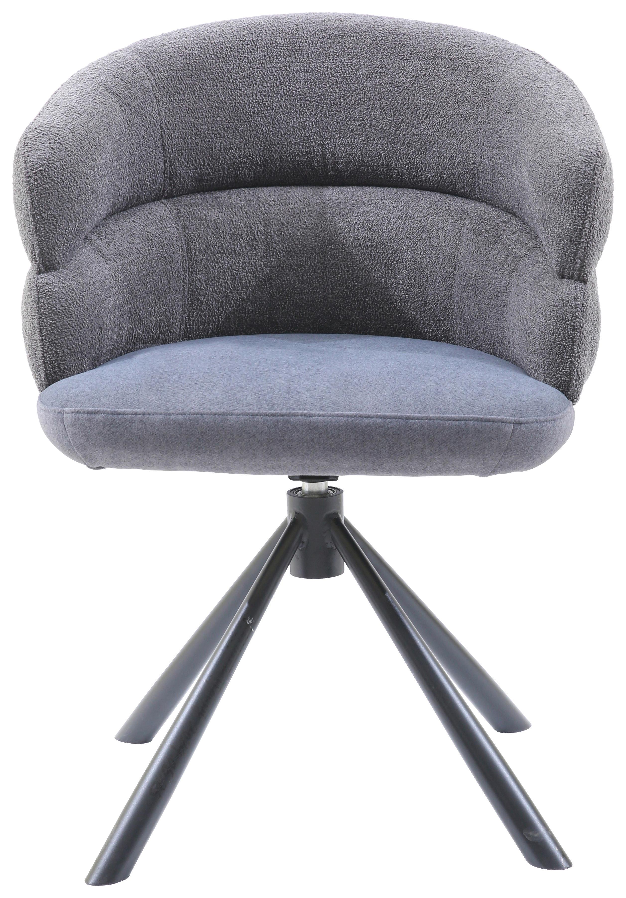ŽIDLE S PODRUČKAMI MALIA - šedá/černá, Moderní, kov/textil (58/83/62cm) - Premium Living