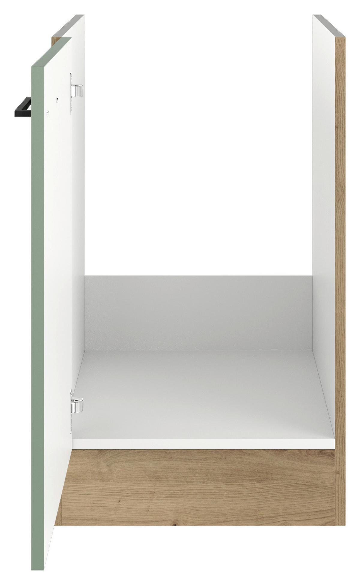 Spülenunterschrank Cara Eiche Artisan/Grün B: 50 cm - Eiche Artisan/Grün, KONVENTIONELL, Holzwerkstoff (50/82/57cm) - FlexWell